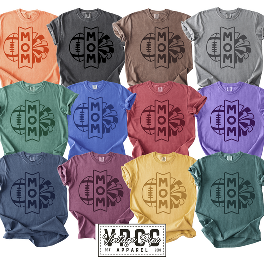 CUSTOM TONE ON TONE NEON FOOTBALL & CHEER MOM TEES AND SWEATSHIRTS