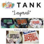 LAYERED PUFF DESIGN: Unisex Tank *SEE SIZE CHART AND FIT RECOMMENDATIONS