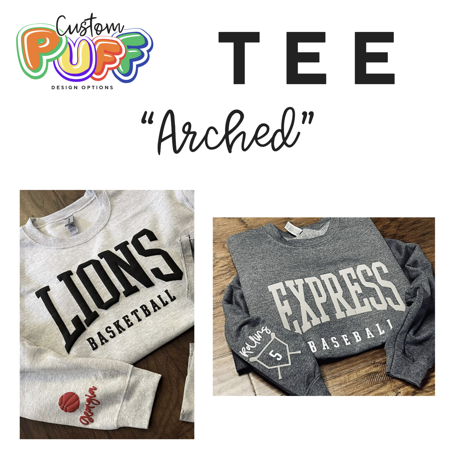 ARCHED PUFF DESIGN: Unisex Tee