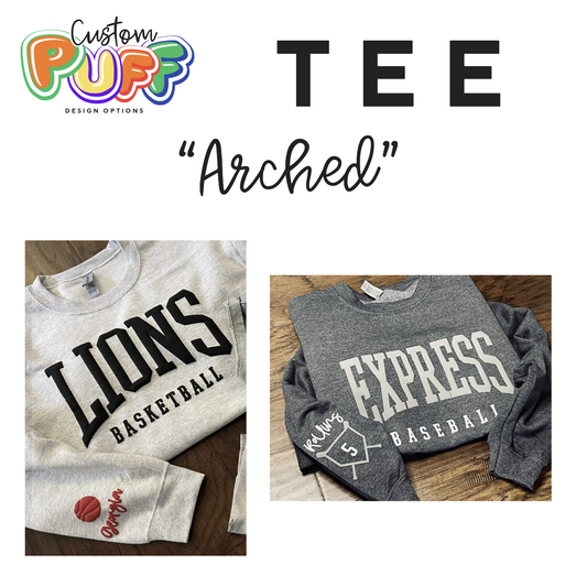 ARCHED PUFF DESIGN: Unisex Tee