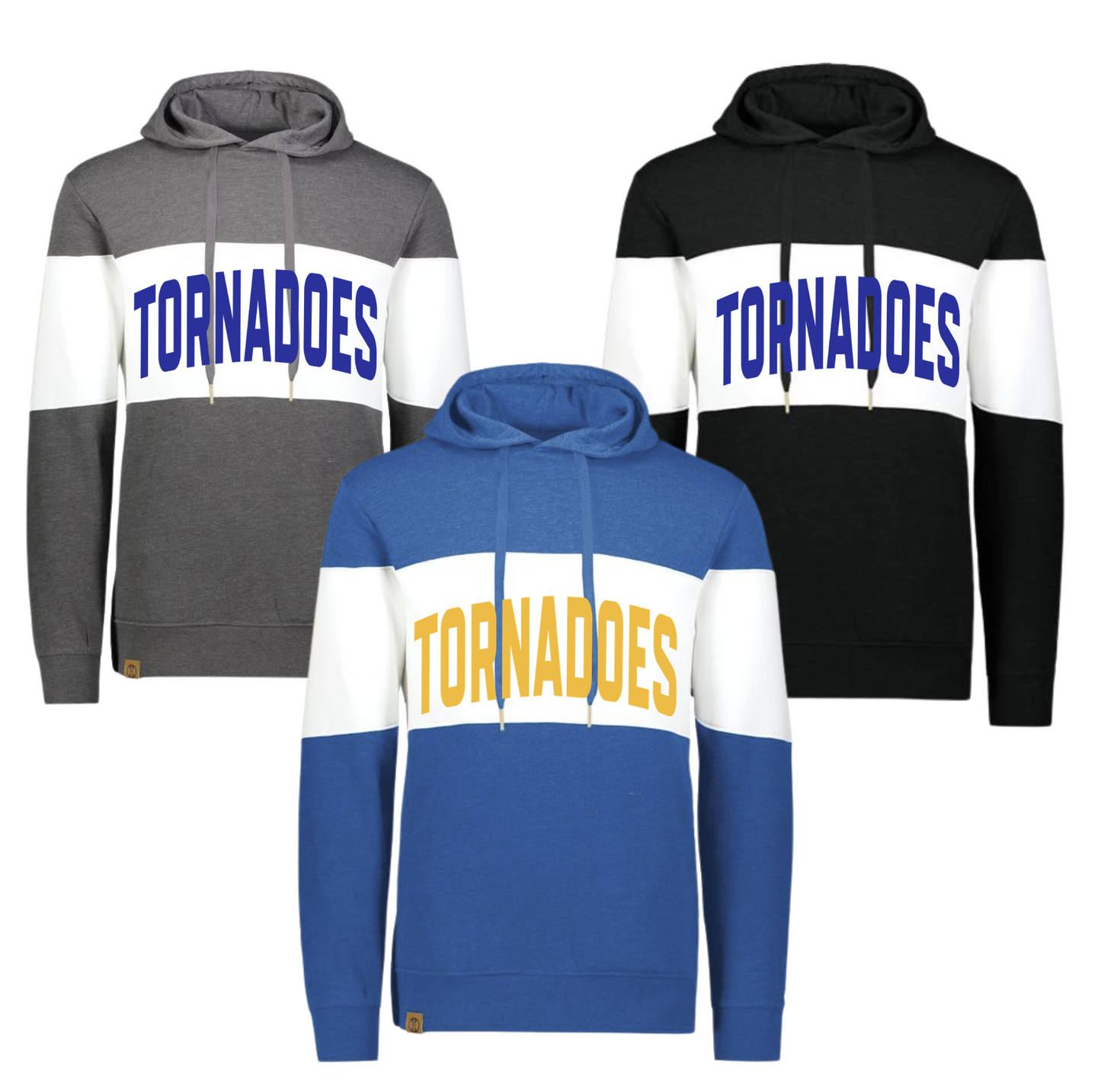 229563 Varsity Striped Hoodie- TORNADOES