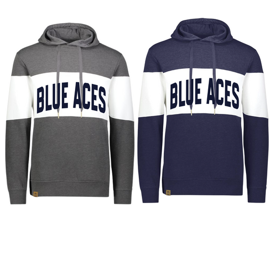 229563 Varsity Striped Hoodie- BLUE ACES