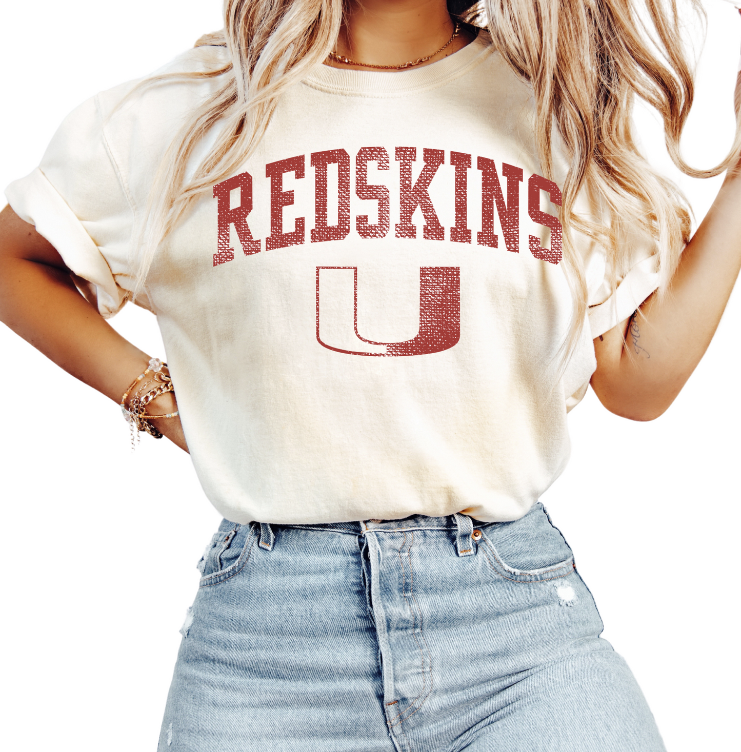 1717 U REDSKINS IVORY COMFORT COLOR TEES-  ADULT ONLY