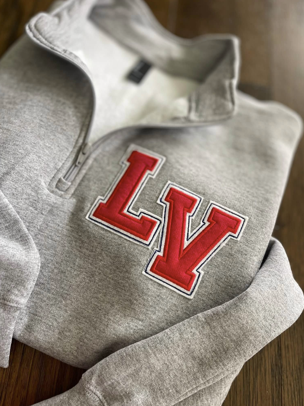 Alumni Varsity Letter Custom Embroidered 1/4 Zips- LADIES & YOUTH *Port & Co*