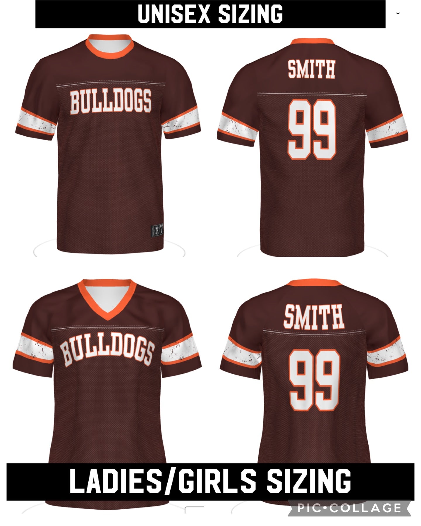 Custom Request Faux Football Jersey Tees