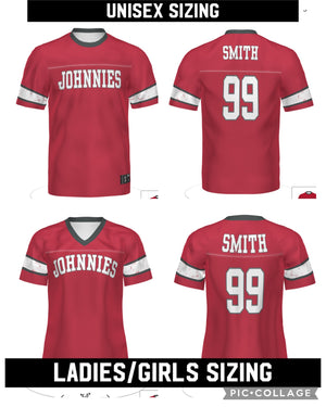 Johnnies Faux Football Jersey Tees