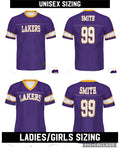 Lakers Faux Football Jersey Tees