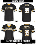 Warriors Faux Football Jersey Tees