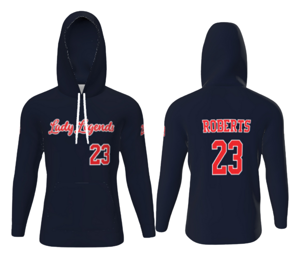 Lady Legends Softball Navy Sublimated Team Hoodies
