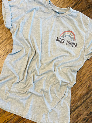 Personalized Rainbow Teach Tiny Human Shirts