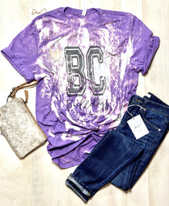 Bloom Carroll Bleached and Distressed School Spirit Tee