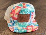 Hawaiian Floral Custom Snapback Hats