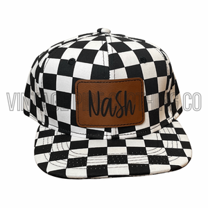 Checkered Custom Basic Snapback Hats