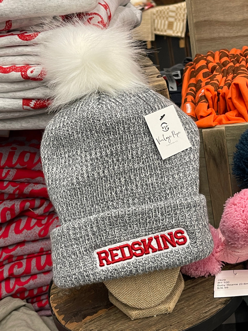 Redskins Pom Beanies